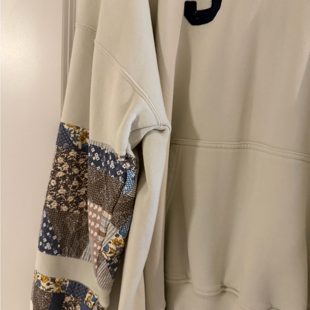 Embroidered Cream Patchwork Sweatshirt - image 2